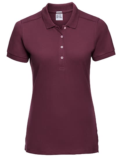 Ladies' Fitted Stretch Polo — Burgundy