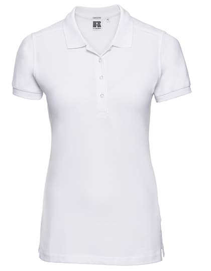 Ladies' Fitted Stretch Polo — White
