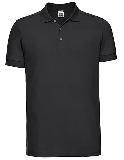 Men's Fitted Stretch Polo — Black