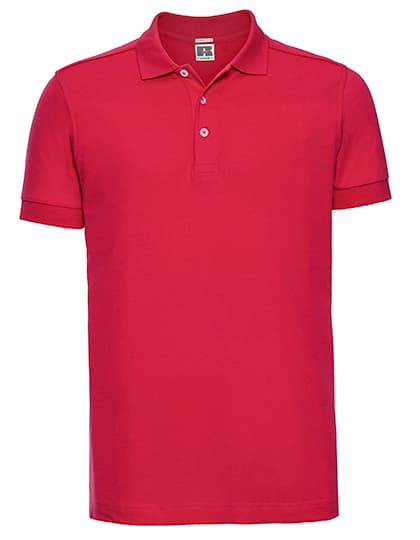 Men's Fitted Stretch Polo — Classic Red