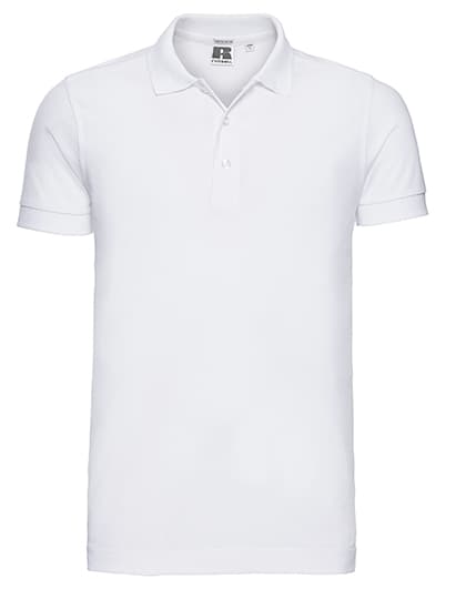 Men's Fitted Stretch Polo — White