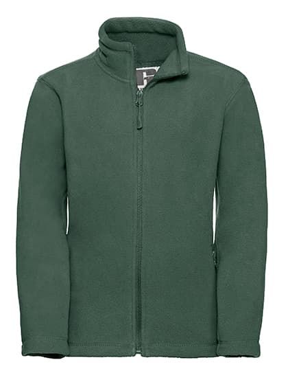 Kids Full Zip Outdoor Fleece — Bottle Green