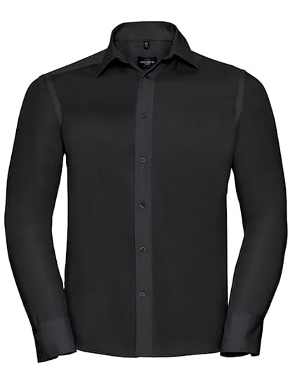 Men's Long Sleeve Tailored Ultimate Non-Iron Shirt — Black