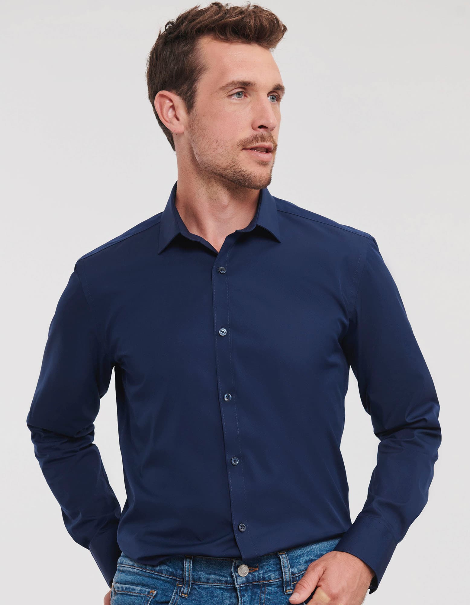 Men's Long Sleeve Fitted Ultimate Stretch Shirt
